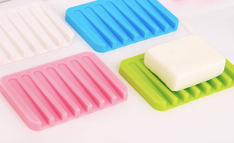 Silicone soap holder